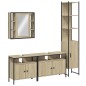 vidaXL Juego de muebles de baño 4 pzas madera ingeniería roble Sonoma vidaXL Juego de muebles de baño 4 pzas madera ingeniería roble Sonoma