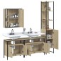 vidaXL Juego de muebles de baño 4 pzas madera ingeniería roble Sonoma vidaXL Juego de muebles de baño 4 pzas madera ingeniería roble Sonoma