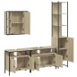 vidaXL Juego de muebles de baño 4 pzas madera ingeniería roble Sonoma vidaXL Juego de muebles de baño 4 pzas madera ingeniería roble Sonoma