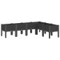 vidaXL Jardinera con patas PP negro 160x120x42 cm vidaXL Jardinera con patas PP negro 160x120x42 cm