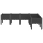 vidaXL Jardinera con patas PP negro 160x120x42 cm vidaXL Jardinera con patas PP negro 160x120x42 cm