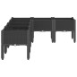vidaXL Jardinera con patas PP negro 160x120x42 cm vidaXL Jardinera con patas PP negro 160x120x42 cm