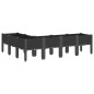 vidaXL Jardinera con patas PP negro 160x120x42 cm vidaXL Jardinera con patas PP negro 160x120x42 cm