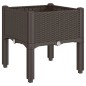 vidaXL Jardinera con patas PP marrón 40x40x42 cm vidaXL Jardinera con patas PP marrón 40x40x42 cm