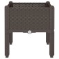 vidaXL Jardinera con patas PP marrón 40x40x42 cm vidaXL Jardinera con patas PP marrón 40x40x42 cm