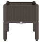 vidaXL Jardinera con patas PP marrón 40x40x42 cm vidaXL Jardinera con patas PP marrón 40x40x42 cm