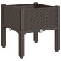 vidaXL Jardinera con patas PP marrón 40x40x42 cm vidaXL Jardinera con patas PP marrón 40x40x42 cm