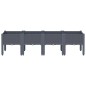 vidaXL Jardinera con patas PP gris 160x40x42 cm vidaXL Jardinera con patas PP gris 160x40x42 cm
