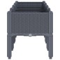 vidaXL Jardinera con patas PP gris 160x40x42 cm vidaXL Jardinera con patas PP gris 160x40x42 cm