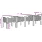 vidaXL Jardinera con patas PP gris 160x40x42 cm vidaXL Jardinera con patas PP gris 160x40x42 cm