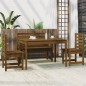 vidaXL Set de comedor de jardín 4 pzas madera maciza pino marrón miel vidaXL Set de comedor de jardín 4 pzas madera maciza pino marrón miel