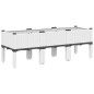 vidaXL Jardinera con patas PP blanco 120x40x42 cm