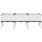 vidaXL Jardinera con patas PP blanco 120x40x42 cm