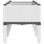vidaXL Jardinera con patas PP blanco 120x40x42 cm