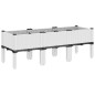 vidaXL Jardinera con patas PP blanco 120x40x42 cm