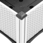 vidaXL Jardinera con patas PP blanco 120x40x42 cm
