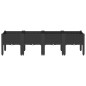 vidaXL Jardinera con patas PP negro 160x40x42 cm vidaXL Jardinera con patas PP negro 160x40x42 cm