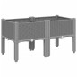 vidaXL Jardinera con patas PP gris claro 80x40x42 cm vidaXL Jardinera con patas PP gris claro 80x40x42 cm