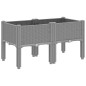 vidaXL Jardinera con patas PP gris claro 80x40x42 cm vidaXL Jardinera con patas PP gris claro 80x40x42 cm