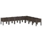 vidaXL Jardinera con patas PP marrón 200x160x42 cm