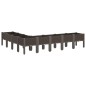 vidaXL Jardinera con patas PP marrón 200x160x42 cm