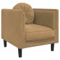 vidaXL Sillón con cojín terciopelo marrón vidaXL Sillón con cojín terciopelo marrón