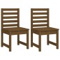 vidaXL Set de comedor de jardín 4 pzas madera maciza pino marrón miel vidaXL Set de comedor de jardín 4 pzas madera maciza pino marrón miel