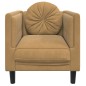 vidaXL Sillón con cojín terciopelo marrón vidaXL Sillón con cojín terciopelo marrón