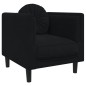 vidaXL Sillón con cojín terciopelo negro vidaXL Sillón con cojín terciopelo negro