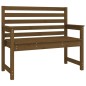 vidaXL Set de comedor de jardín 4 pzas madera maciza pino marrón miel vidaXL Set de comedor de jardín 4 pzas madera maciza pino marrón miel