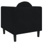 vidaXL Sillón con cojín terciopelo negro vidaXL Sillón con cojín terciopelo negro