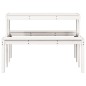 vidaXL Mesa de pícnic madera maciza de pino blanco 110x134x75 cm