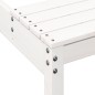 vidaXL Mesa de pícnic madera maciza de pino blanco 110x134x75 cm