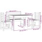 vidaXL Set de comedor de jardín 4 pzas madera maciza pino marrón miel vidaXL Set de comedor de jardín 4 pzas madera maciza pino marrón miel