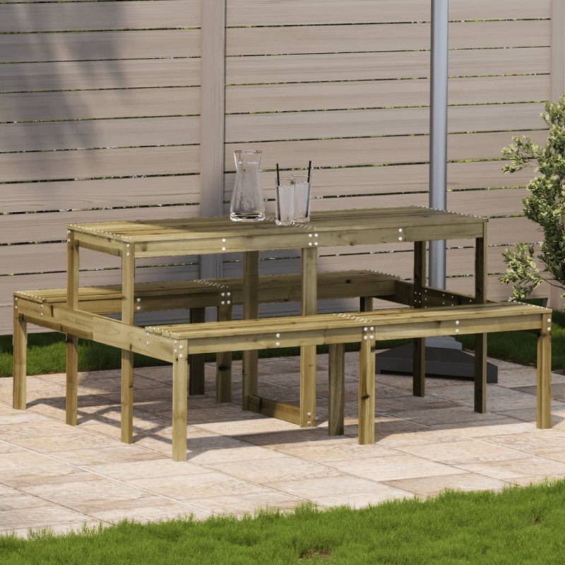 vidaXL Mesa de pícnic madera pino impregnada 160x134x75 cm vidaXL Mesa de pícnic madera pino impregnada 160x134x75 cm