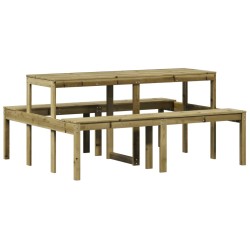 vidaXL Mesa de pícnic madera pino impregnada 160x134x75 cm
