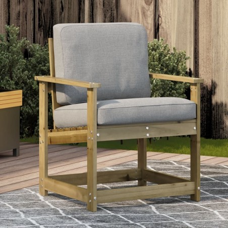 vidaXL Silla de jardín madera de pino impregnada 62x55x77 cm
