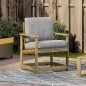 vidaXL Silla de jardín madera de pino impregnada 62x55x77 cm