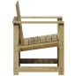 vidaXL Silla de jardín madera de pino impregnada 62x55x77 cm