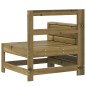 vidaXL Sofá de jardín con reposabrazo mesa auxiliar madera impregnada vidaXL Sofá de jardín con reposabrazo mesa auxiliar madera impregnada