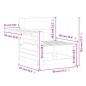 vidaXL Sofá de jardín con reposabrazo mesa auxiliar madera impregnada vidaXL Sofá de jardín con reposabrazo mesa auxiliar madera impregnada