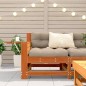 vidaXL Sofá de jardín con reposabrazo mesa auxiliar madera pino marrón vidaXL Sofá de jardín con reposabrazo mesa auxiliar madera pino marrón