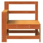 vidaXL Sofá de jardín con reposabrazo mesa auxiliar madera pino marrón vidaXL Sofá de jardín con reposabrazo mesa auxiliar madera pino marrón