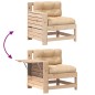 vidaXL Sofá de jardín con reposabrazos y cojín madera maciza de pino vidaXL Sofá de jardín con reposabrazos y cojín madera maciza de pino