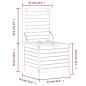 vidaXL Taburete de jardín madera de pino impregnada 62x63,5x53,5 cm vidaXL Taburete de jardín madera de pino impregnada 62x63,5x53,5 cm