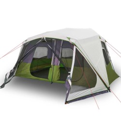 vidaXL Tienda de campaña con LED tela opaca impermeable verde