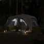 vidaXL Tienda de campaña con LED tela opaca impermeable verde