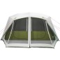 vidaXL Tienda de campaña con LED tela opaca impermeable verde
