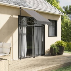 vidaXL Toldo retráctil de tela y acero gris antracita 100x150 cm