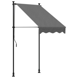 vidaXL Toldo retráctil de tela y acero gris antracita 100x150 cm